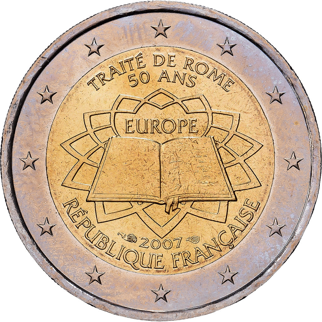 Francia, 2 Euro, 50e anniversaire de la signature du Traité de Rome, 2007