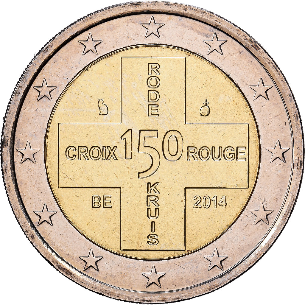 Belgium, 2 Euro, 150e anniversaire de la fondation de la Croix-Rouge de