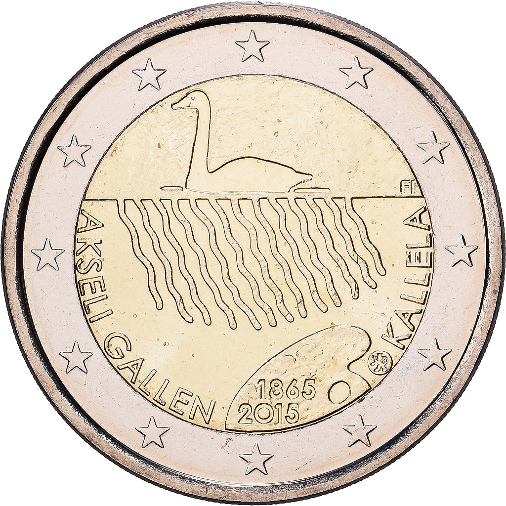 Finland, 2 Euro, 150e anniversaire de la naissance du graveur et peintre Akseli
