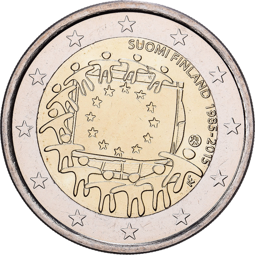 Finland, 2 Euro, 30e anniversaire du drapeau de l'Union Européenne, 2015, Mint