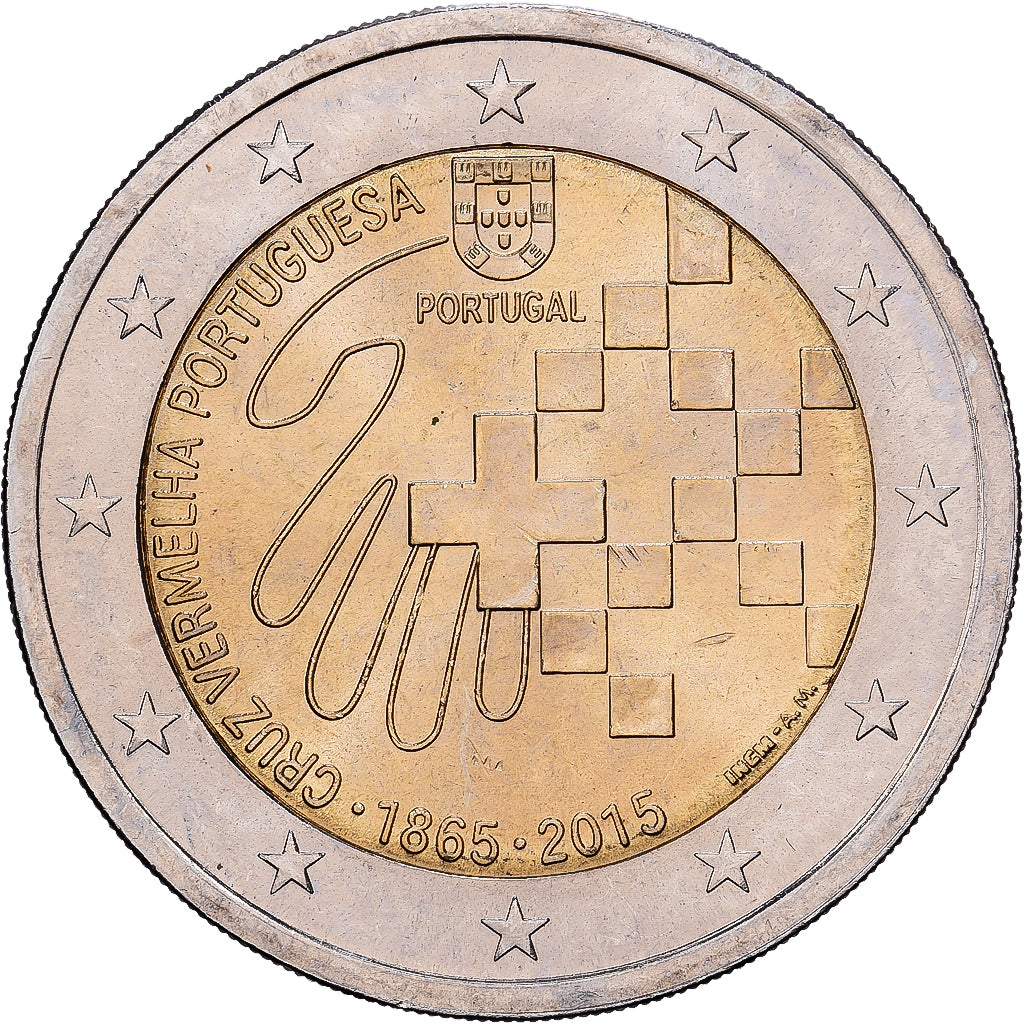 Portugal, 2 Euro, 150e anniversaire de la création de la Croix-Rouge