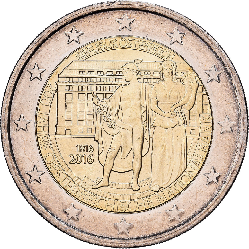 Austria, 2 Euro, 200e anniversaire de la Banque nationale d’Autriche, 2016