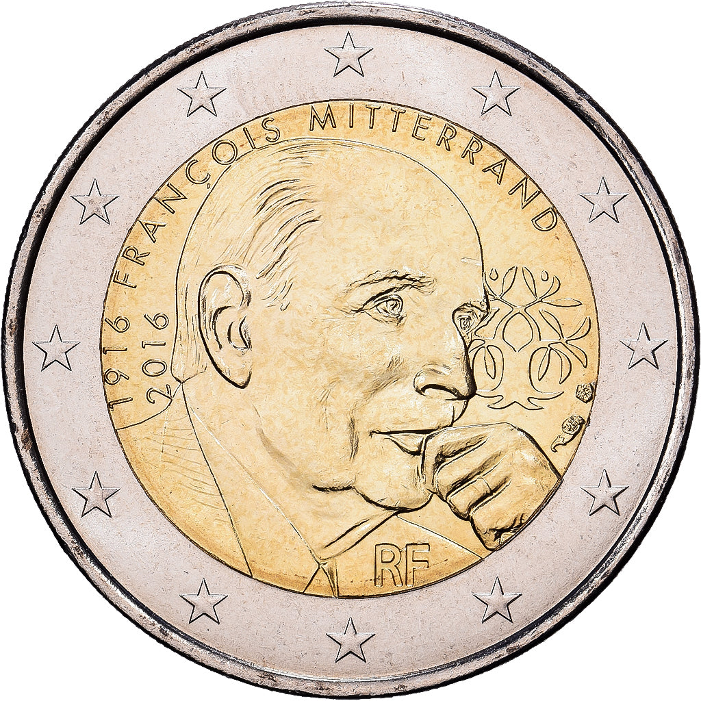 Francia, 2 Euro, François Mitterand, 2016, Monnaie de Paris, Bi-metallico, SPL-
