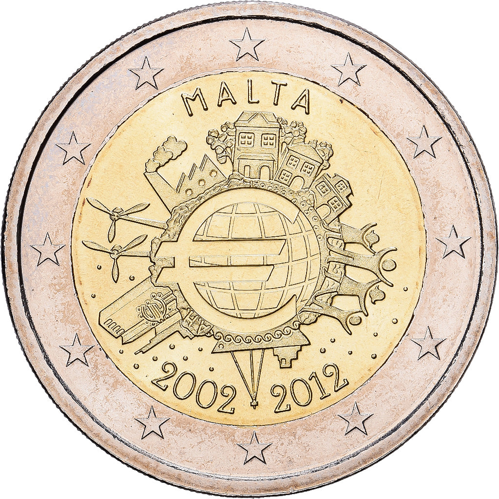 Malta, 2 Euro, 10e anniversaire de la mise en circulation de l'euro