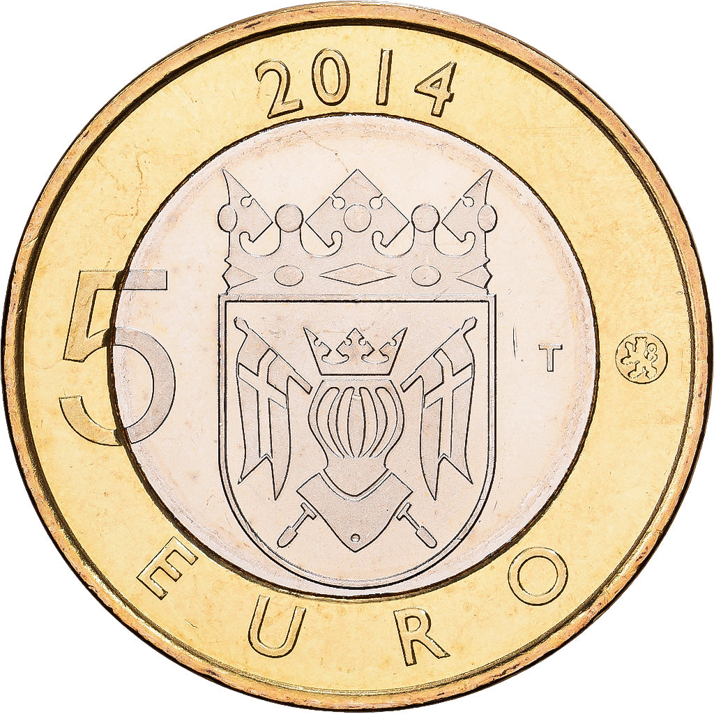 Finland, 5 Euro, Finland Proper, 2014, Vantaa, MS(63), Bi-Metallic, KM:210
