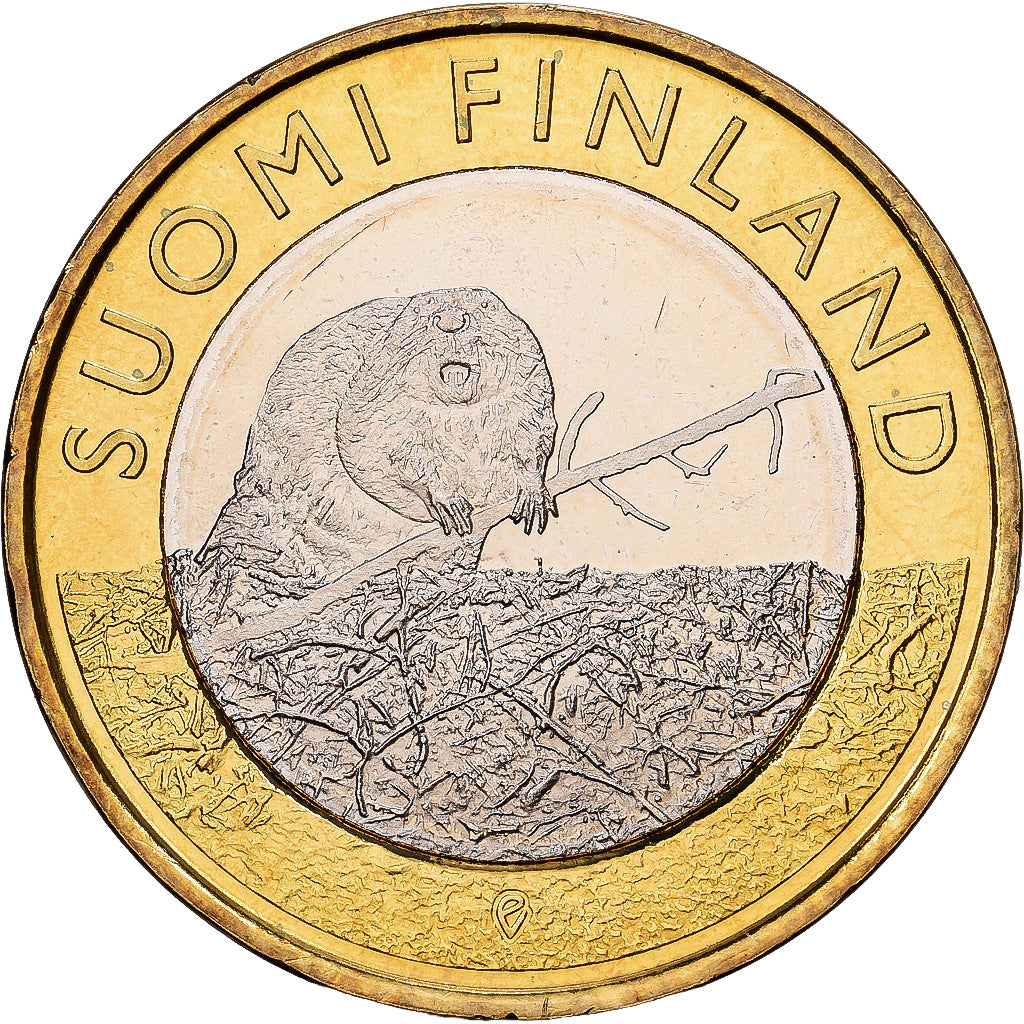 Finland, 5 Euro, Beaver in Satakunta, 2015, Vantaa, Bi-Metallic, MS(63), KM:240
