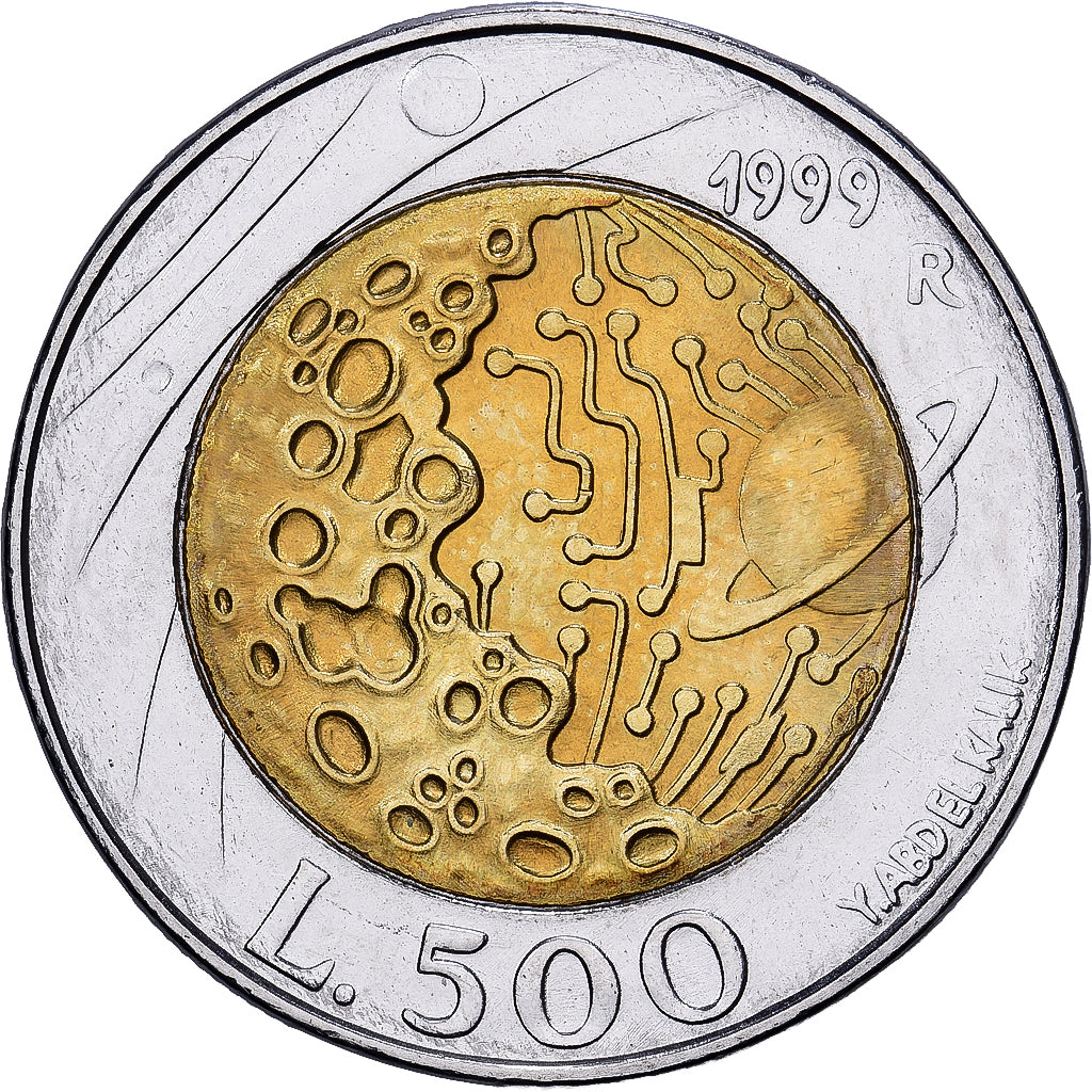 Coin, San Marino, 500 Lire, 1999, Rome, EF(40-45), Bi-Metallic, KM:394