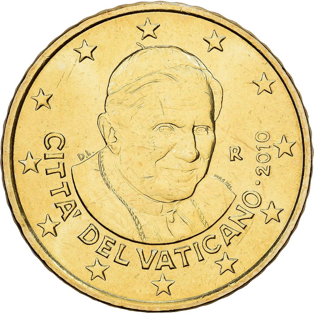 Vatican, Pope Benedict XVI, 50 Centimes, 2010, Rome, Nordic gold, MS(60-62)