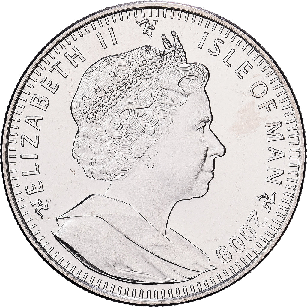 Isla de Man, Elizabeth II, Crown, Concorde, 2009, Pobjoy Mint, Cuproníquel, SC+