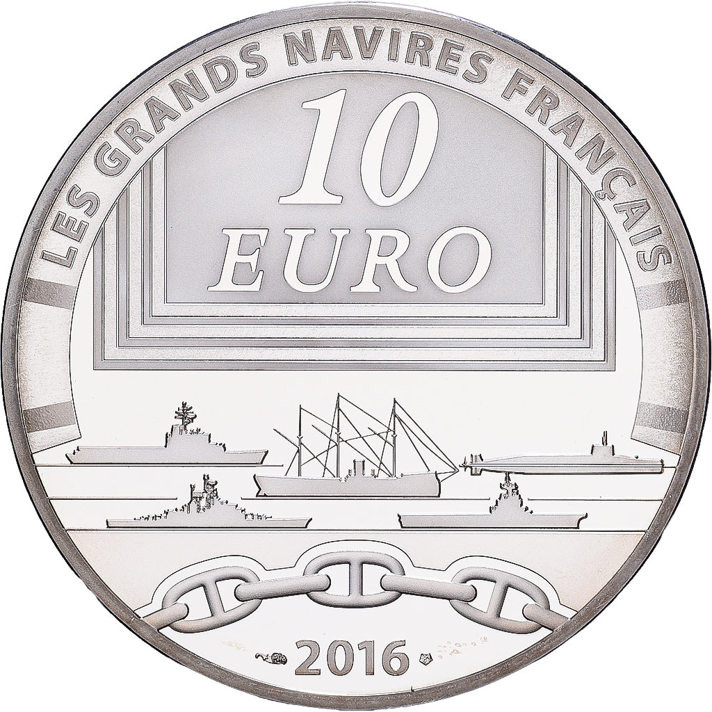 Francia, 10 Euro, Le Charles de Gaulle, 2016, Monnaie de Paris, Argento, SPL