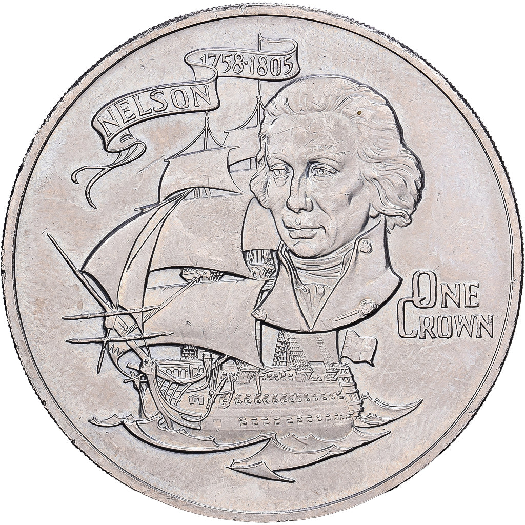 Gibraltar, 1 couronne, 1980, 175ème anniversaire de la mort de l'amiral Nelson