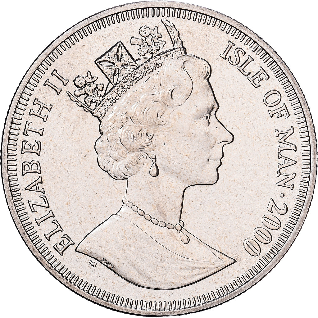 Île de Man, 1 couronne, 2000, Pobjoy Mint, Millénaire - Station spatiale