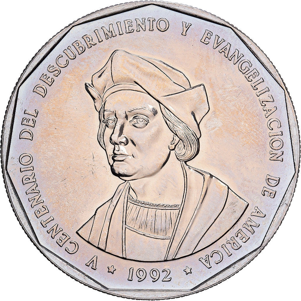Dominican Republic, 1 Peso, 1992, Monnaie royale canadienne de Winnipeg