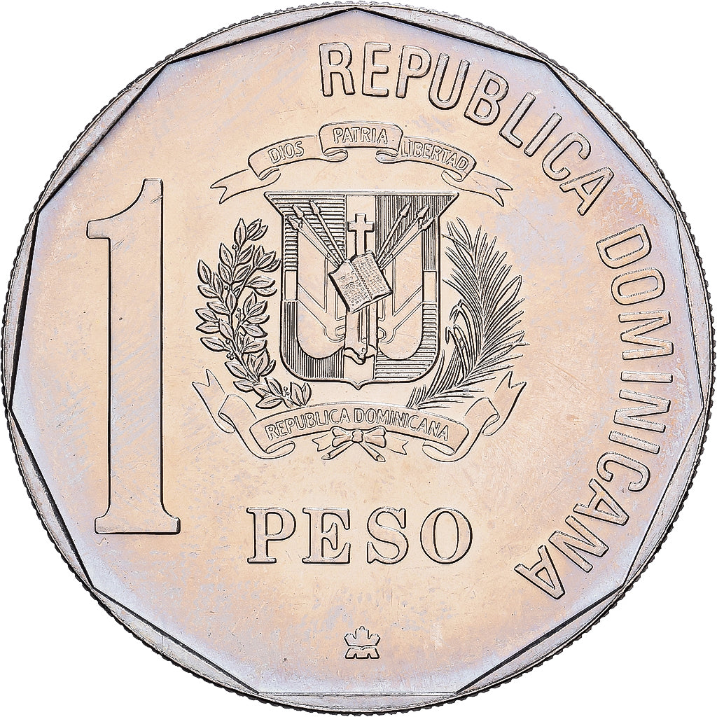 Dominican Republic, 1 Peso, 1992, Monnaie royale canadienne de Winnipeg