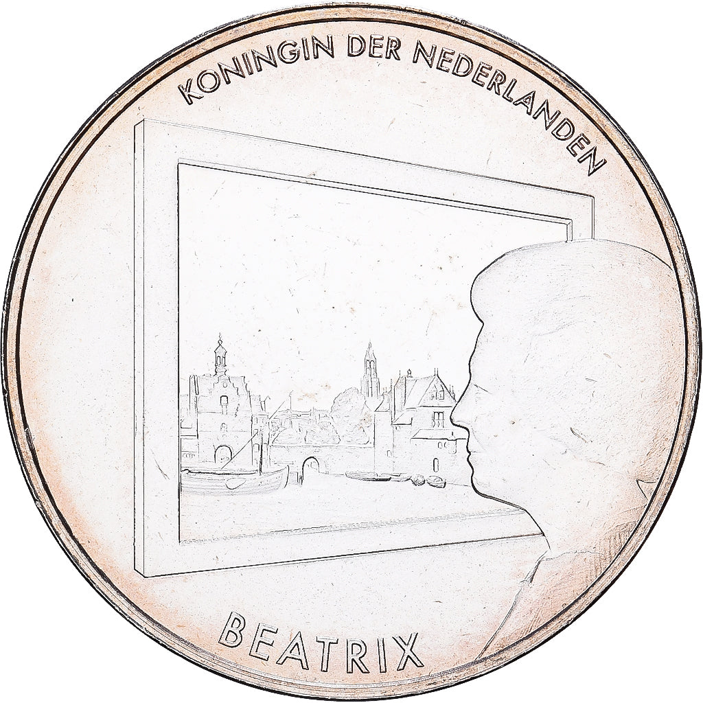 Netherlands, 5 Euro, La reine Beatrix regardant un tableau de maître, 2011