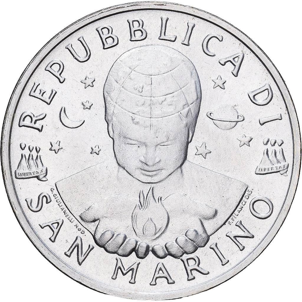 San Marino, 1000 Lire, 1997, Rome, Universe, Silver, MS(63), KM:369