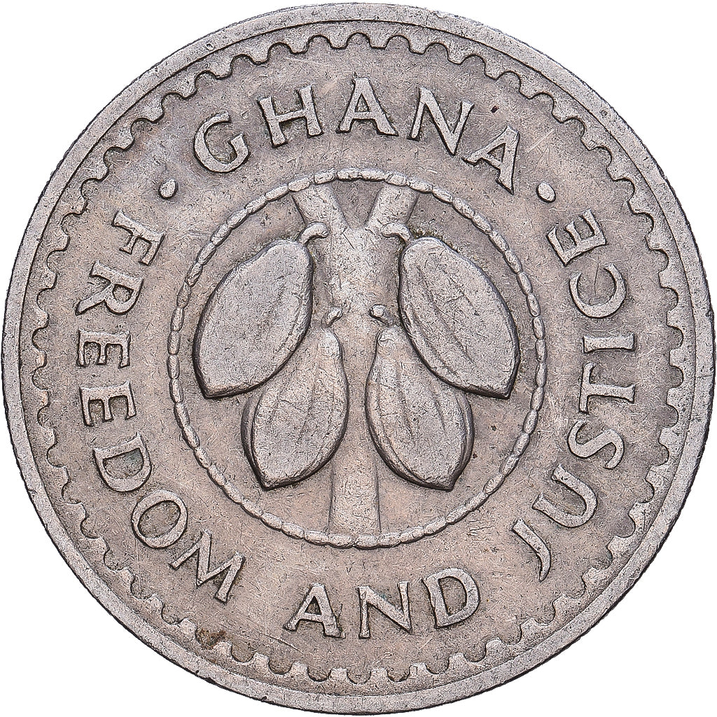 Münze, Ghana, 10 Pesewas, 1967, S+, Kupfer-Nickel, KM:16