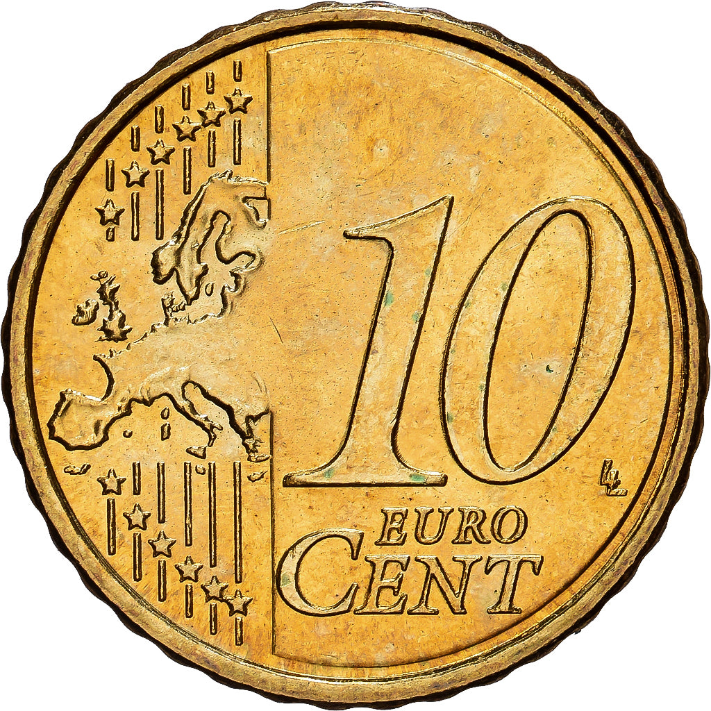 Slowakei, 10 Centimes, le château de Bratislava, 2009, Kremnica, Nordic gold