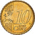 Slowakei, 10 Centimes, le château de Bratislava, 2009, Kremnica, Nordic gold