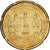 Slowakei, 20 Centimes, le château de Bratislava, 2009, Kremnica, Nordic gold