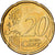 Slowakei, 20 Centimes, le château de Bratislava, 2009, Kremnica, Nordic gold