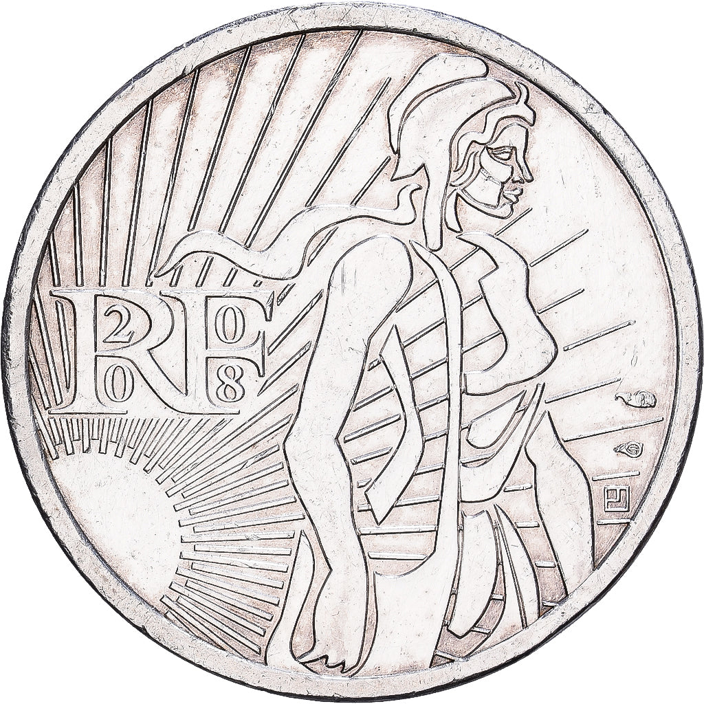 Frankreich, 10 Euro, La Semeuse en marche., 2008, Monnaie de Paris, Silber, VZ