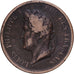 KOLONIE FRANCUSKIE, Louis Philippe I, 10 Cents, 1839, Paris, Brązowy
