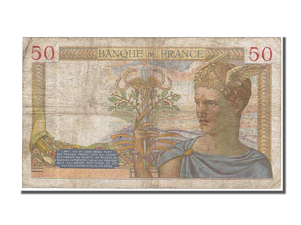 Banconote, Francia, 50 Francs, 50 F 1934-1940 ''Cérès'', 1935, 1935-09-26, MB