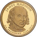USA, 1 Dollar, James Madison, 2015, U.S. Mint, Miedź-Mosiądz, MS(63)