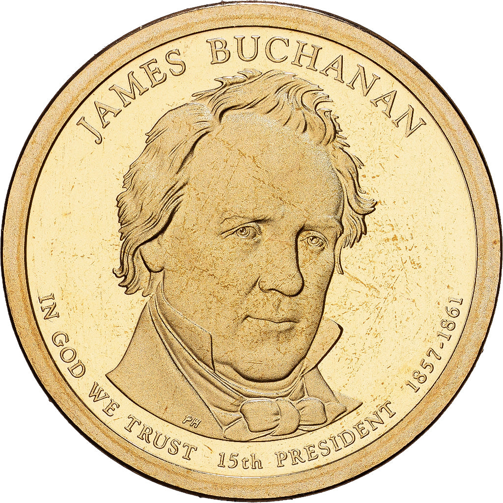 Stati Uniti, 1 Dollar, James Buchanan, 2015, U.S. Mint, Rame-ottone, SPL