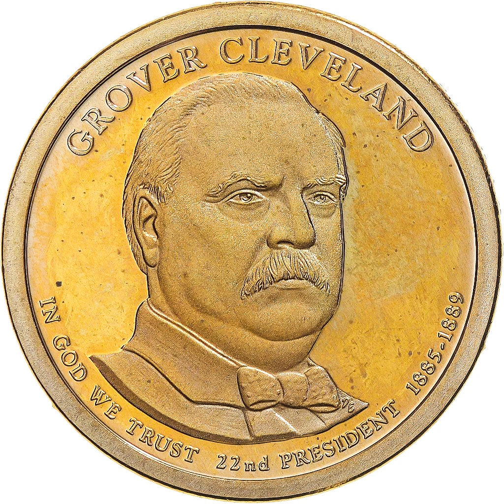 États-Unis, 1 Dollar, Grover Cleveland, 2015, U.S. Mint, Copper-Brass, SPL