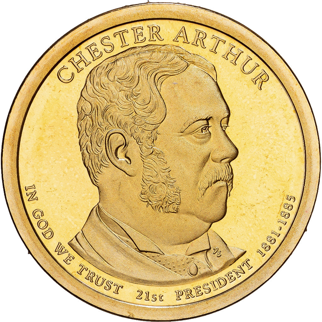 Stati Uniti, 1 Dollar, Chester Arthur, 2015, U.S. Mint, Rame-ottone, SPL