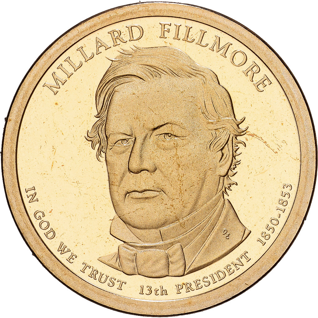 United States, 1 Dollar, Millard Fillmore, 2015, U.S. Mint, Copper-Brass, MS(63)