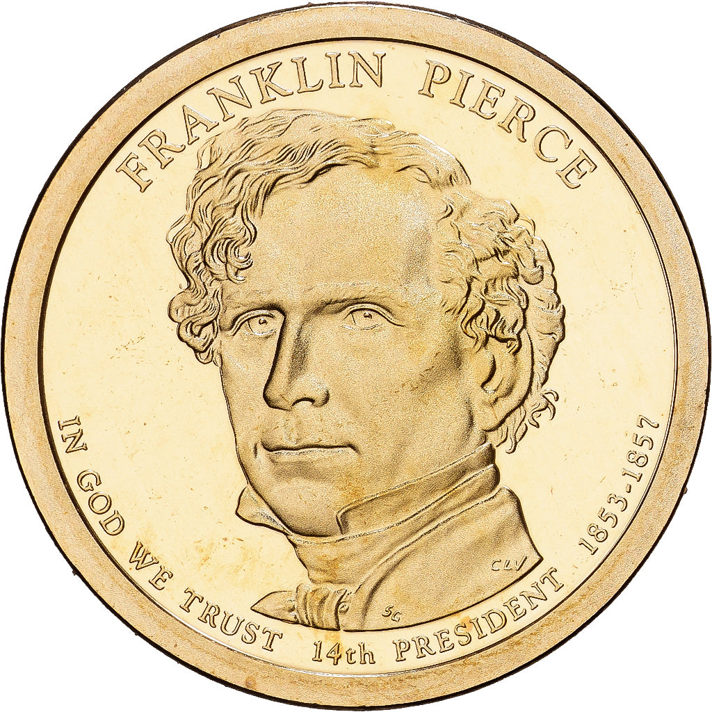 United States, 1 Dollar, Franklin Pierce, 2015, U.S. Mint, Copper-Brass, MS(63)