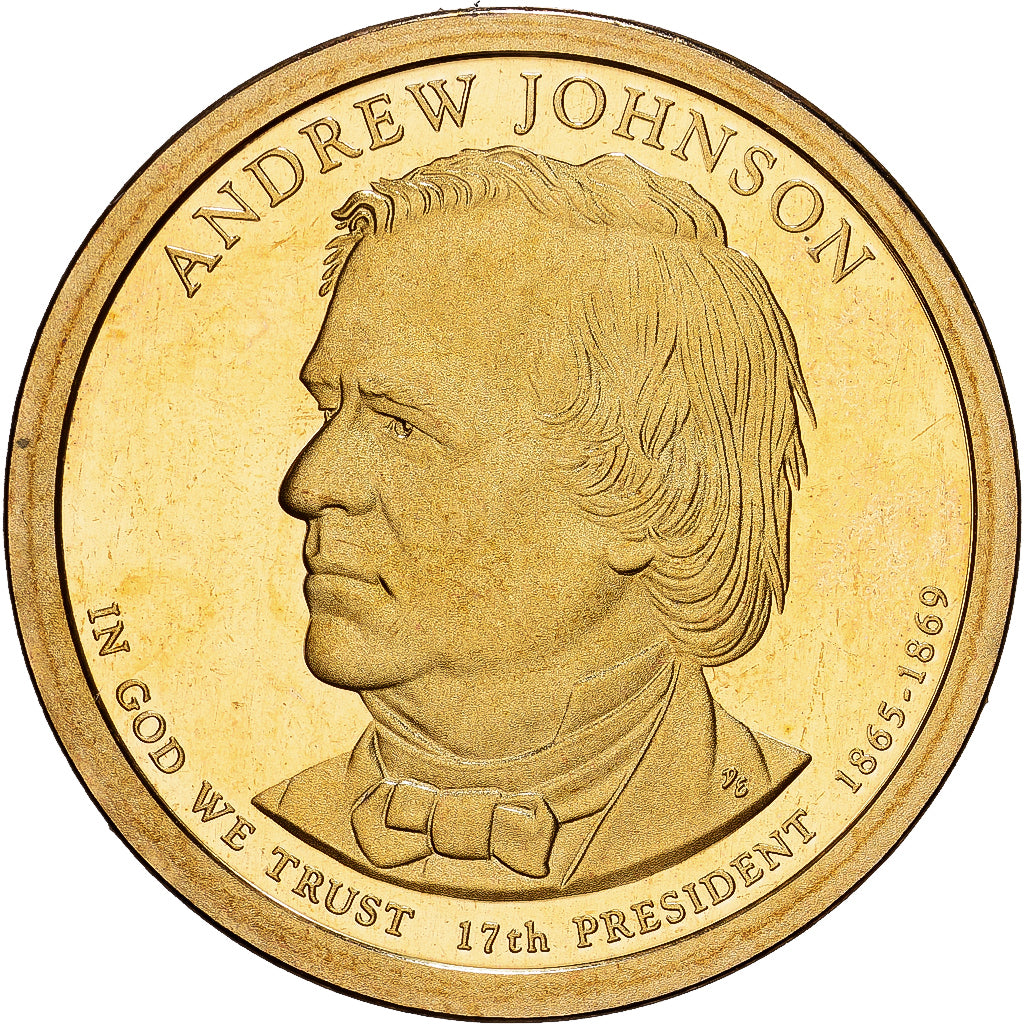 United States, 1 Dollar, Andrew Johnson, 2015, U.S. Mint, Copper-Brass, MS(63)