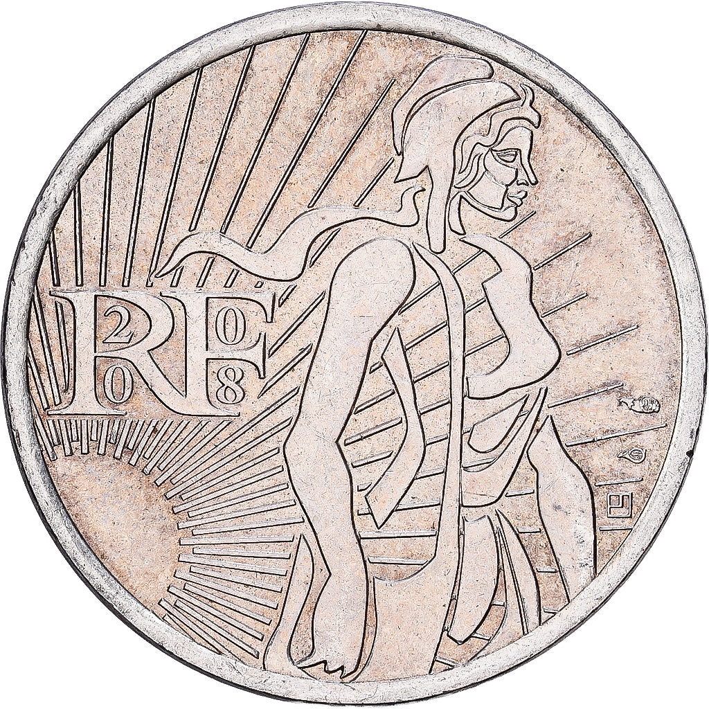 France, 5 Euro, La Semeuse en marche., 2008, Monnaie de Paris, Silver