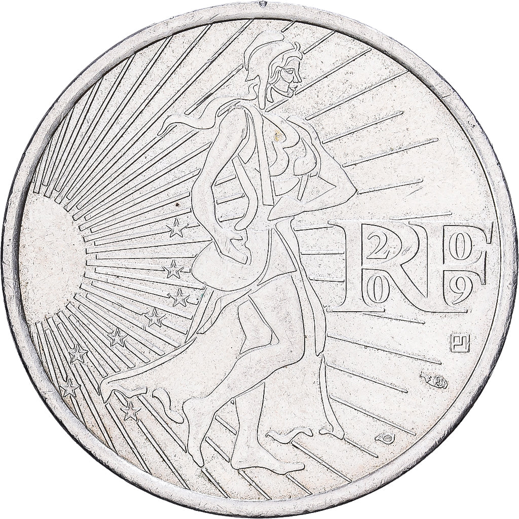 France, 10 Euro, 2009, Silver, AU(50-53), Gadoury:EU337, KM:1580
