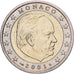 Monaco, Rainier III, 2 Euro, 2001, Monnaie de Paris, Bimetaliczny, AU(50-53)
