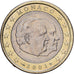 Monaco, Rainier III & Albert, 1 Euro, 2001, MDP, Bi-Metallic, SS+, KM:173