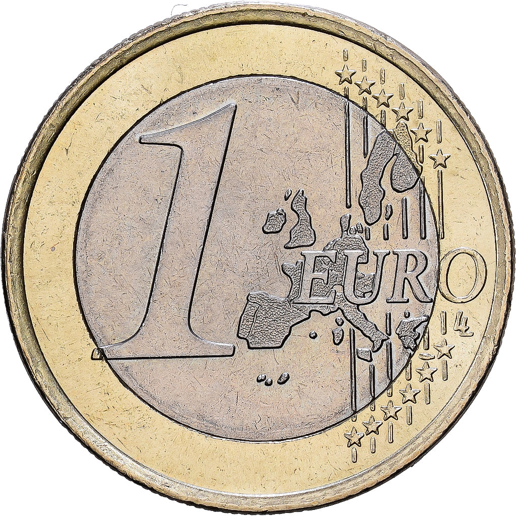 Monaco, Rainier III & Albert, 1 Euro, 2001, MDP, Bi-Metallic, SS+, KM:173