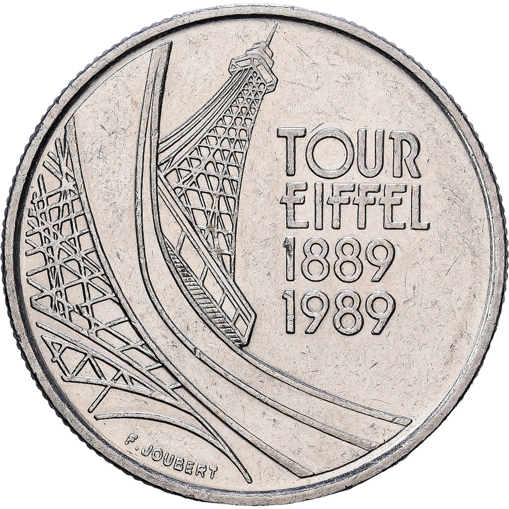 Francia, 5 Francs, 1989, Níquel, MBC+