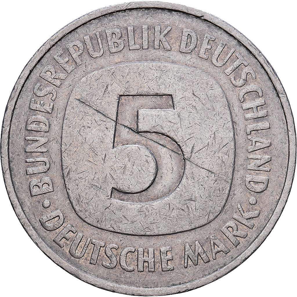 Germany, 5 Mark, 1977, Hambourg, Copper-nickel, EF(40-45)