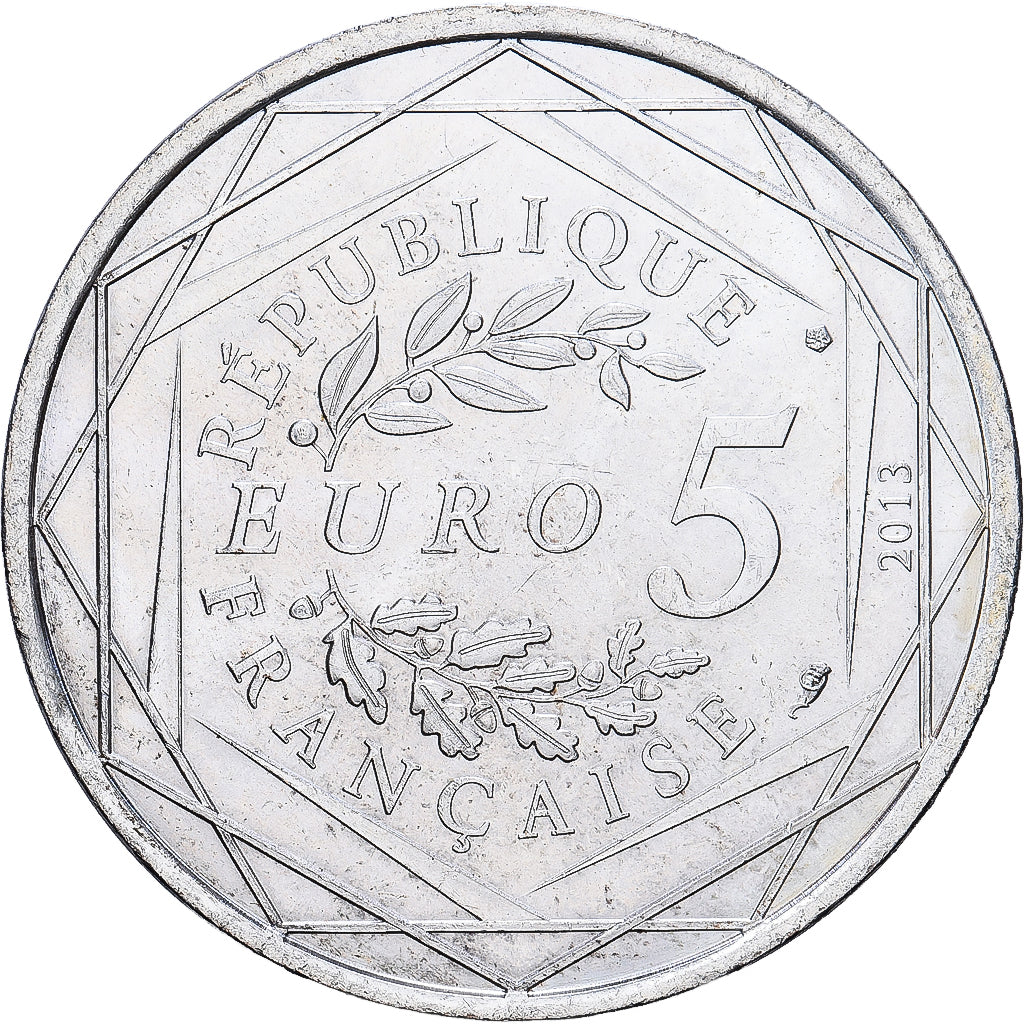 France, 5 Euros, Fraternité, 2013, Silver, AU(50-53), Gadoury:EU647