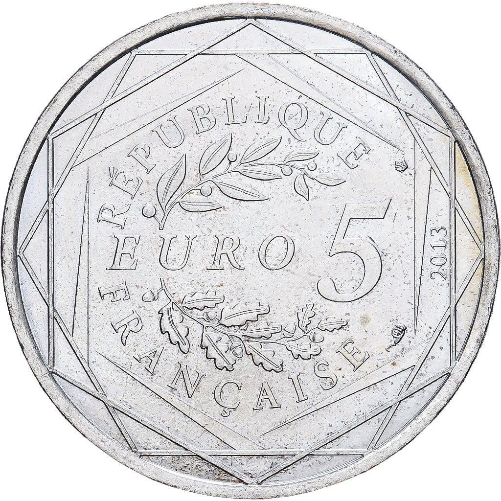 France, 5 Euro, Egalité, 2013, Argent, TTB+, Gadoury:EU646