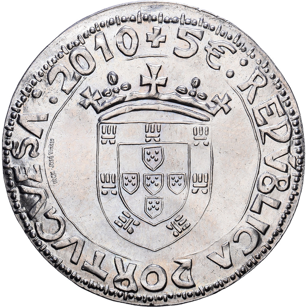 Portugal, 5 Euro, 2010, MS(60-62), Copper-nickel, KM:802