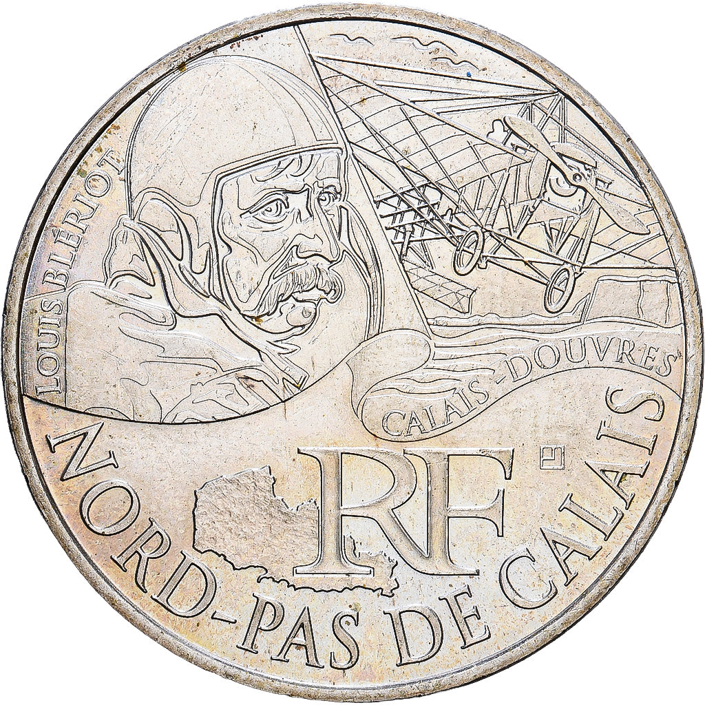 Frankrijk, 10 Euro, Nord-Pas De Calais, 2012, Paris, Zilver, ZF+, Gadoury:EU514