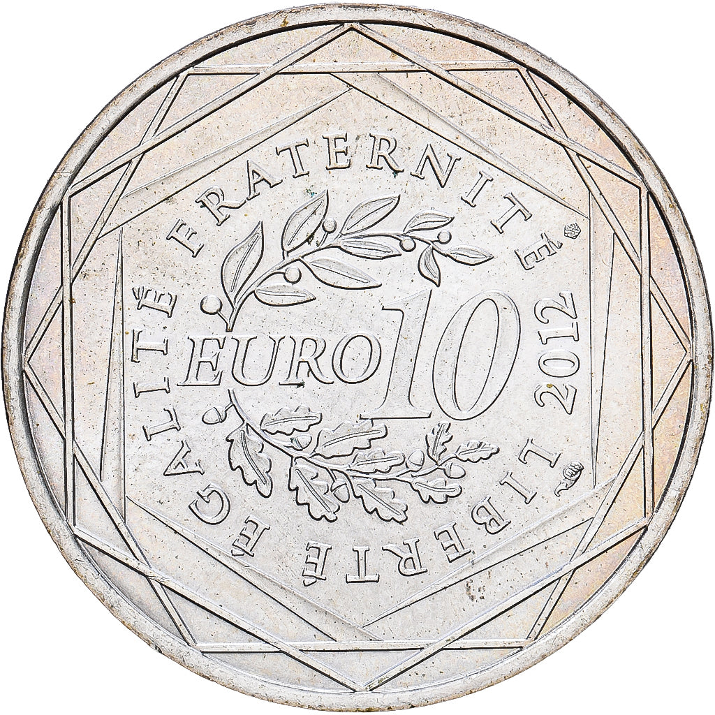 Frankrijk, 10 Euro, Nord-Pas De Calais, 2012, Paris, Zilver, ZF+, Gadoury:EU514