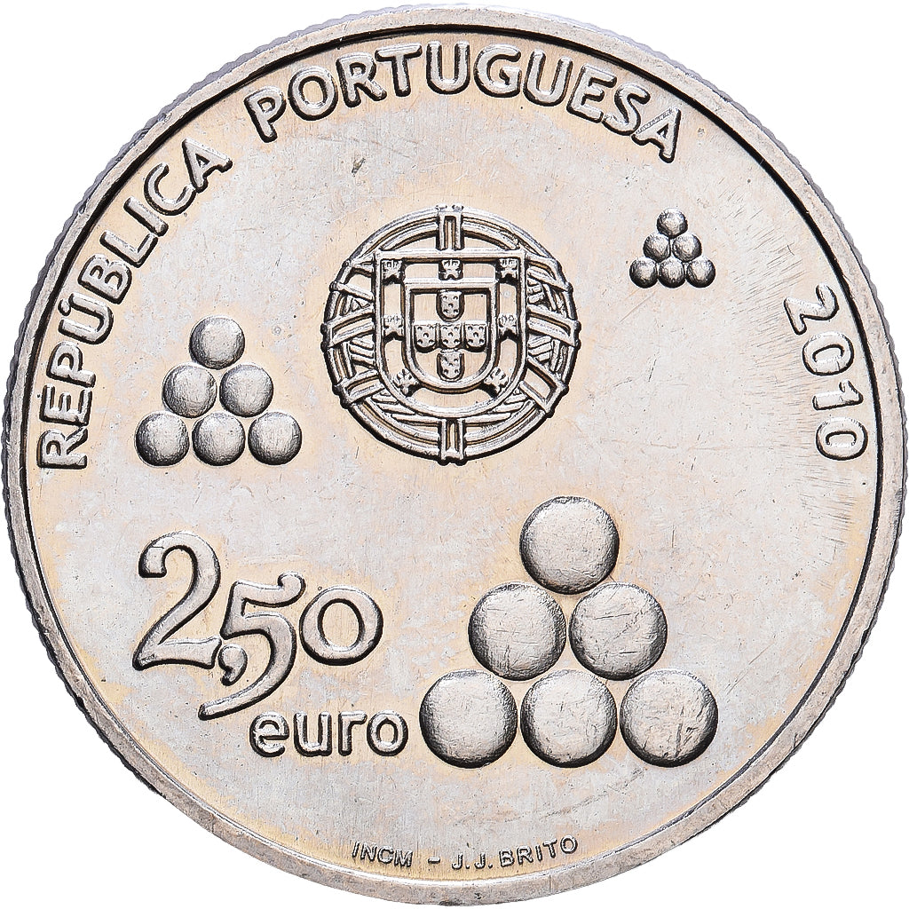Portugal, 2-1/2 Euro, 2010, Lisbon, Copper-nickel, AU(55-58), KM:800