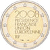 France, 2 Euro, Présidence de l'Union Européenne, 2008, Paris, Bi-Metallic