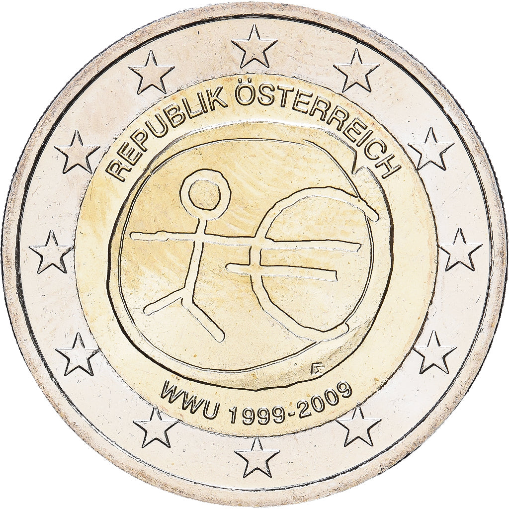 Austria, 2 Euro, 10e anniversaire de l'Union économique et monétaire